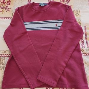 Red Ralph Lauren polo cotton sweater crewneck